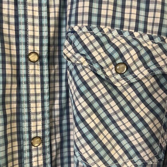 Aeropostale Men's S Western Pearl Snap Sz Xl Long Sleeve Plaid Cowboy Shirt - Picture 5 of 10